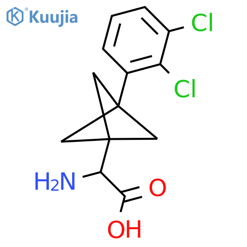 2-Amino-2-[3-(2,3-dichlorophenyl)-1-bicyclo[1.1.1]pentanyl]acetic acid structure