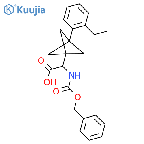2-[3-(2-Ethylphenyl)-1-bicyclo[1.1.1]pentanyl]-2-(phenylmethoxycarbonylamino)acetic acid structure