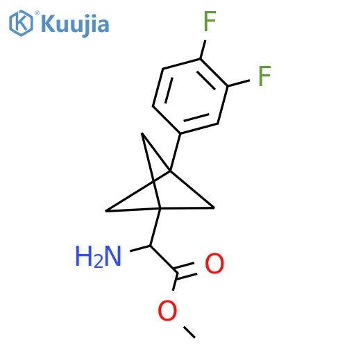 Methyl 2-amino-2-[3-(3,4-difluorophenyl)-1-bicyclo[1.1.1]pentanyl]acetate structure