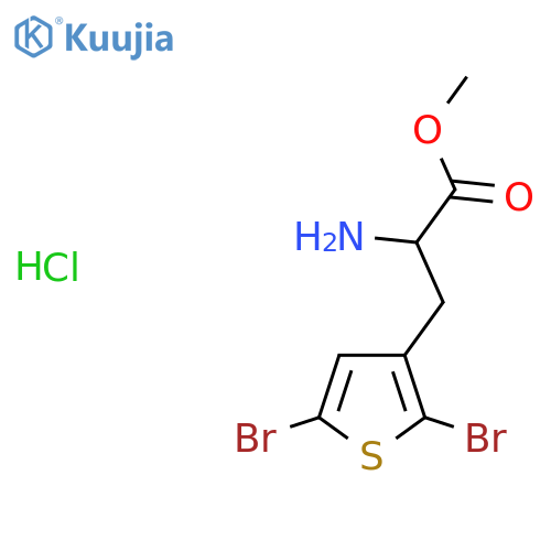 Methyl 2-amino-3-(2,5-dibromothiophen-3-yl)propanoate;hydrochloride structure