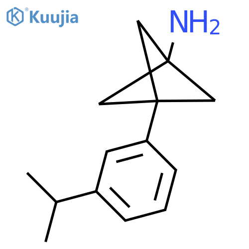 3-(3-Propan-2-ylphenyl)bicyclo[1.1.1]pentan-1-amine structure