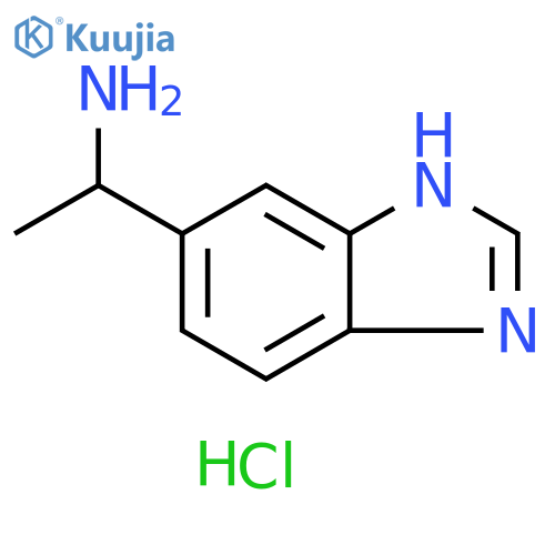1H-Benzimidazole-6-methanamine, α-methyl-, hydrochloride (1:2) structure
