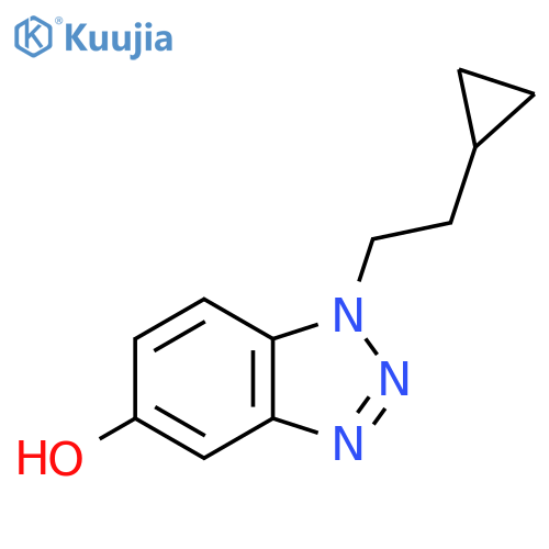 1-(2-cyclopropylethyl)-1H-1,2,3-benzotriazol-5-ol structure