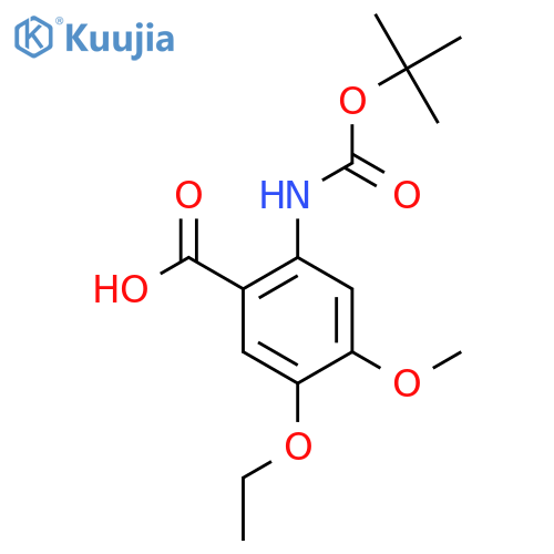 2-{[(Tert-butoxy)carbonyl]amino}-5-ethoxy-4-methoxybenzoic acid structure