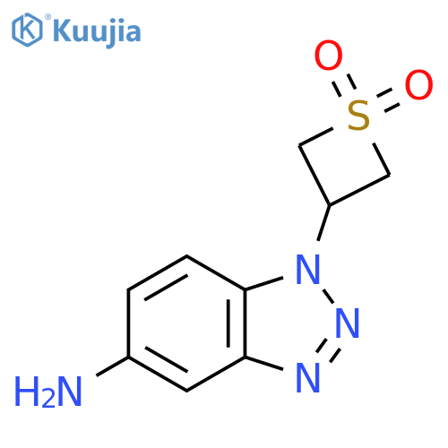 3-(5-amino-1H-1,2,3-benzotriazol-1-yl)-1lambda6-thietane-1,1-dione structure