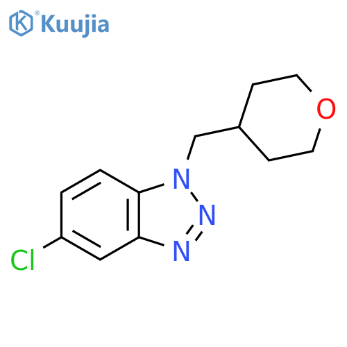 5-chloro-1-[(oxan-4-yl)methyl]-1H-1,2,3-benzotriazole structure