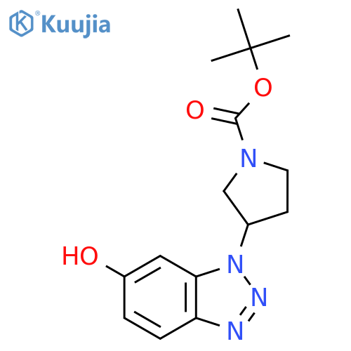 tert-butyl 3-(6-hydroxy-1H-1,2,3-benzotriazol-1-yl)pyrrolidine-1-carboxylate structure