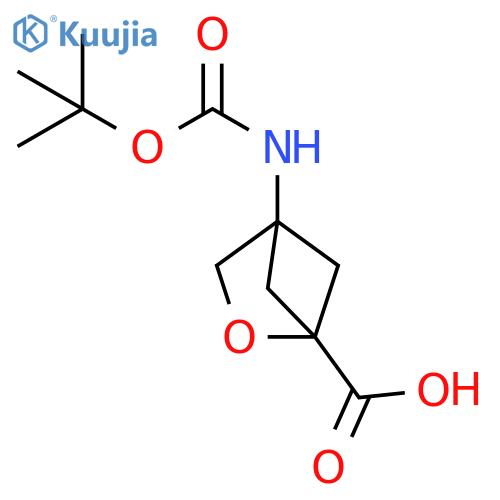 4-(tert-butoxycarbonylamino)-2-oxabicyclo[2.1.1]hexane-1-carboxylic acid structure