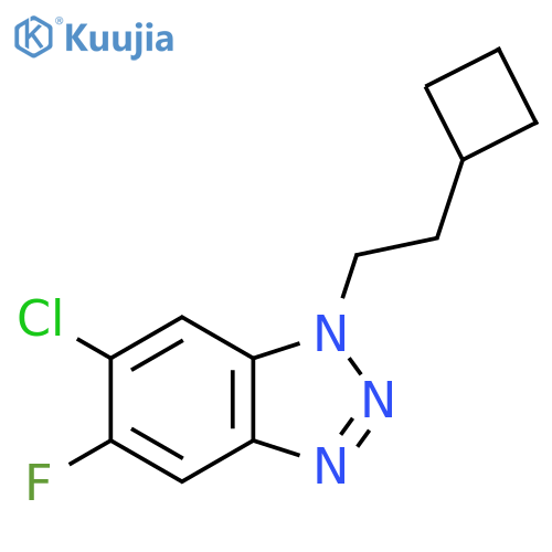 6-chloro-1-(2-cyclobutylethyl)-5-fluoro-1H-1,2,3-benzotriazole structure