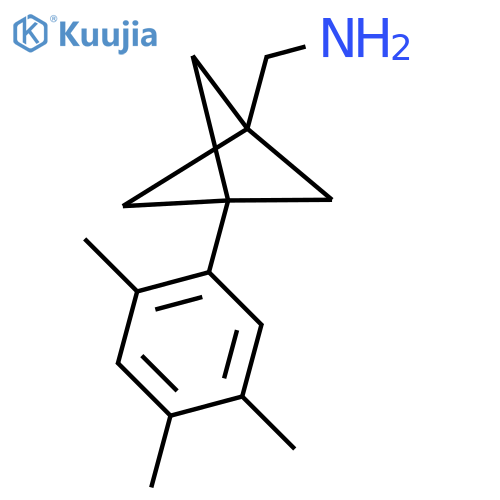 [3-(2,4,5-Trimethylphenyl)-1-bicyclo[1.1.1]pentanyl]methanamine structure