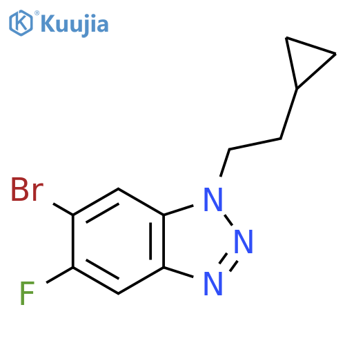 6-bromo-1-(2-cyclopropylethyl)-5-fluoro-1H-1,2,3-benzotriazole structure