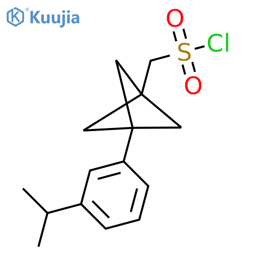 [3-(3-Propan-2-ylphenyl)-1-bicyclo[1.1.1]pentanyl]methanesulfonyl chloride structure