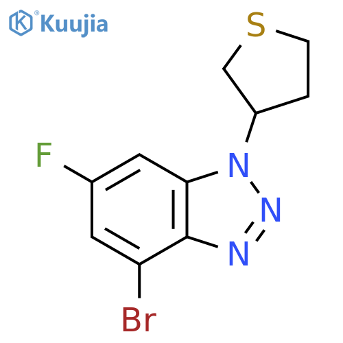 4-bromo-6-fluoro-1-(thiolan-3-yl)-1H-1,2,3-benzotriazole structure