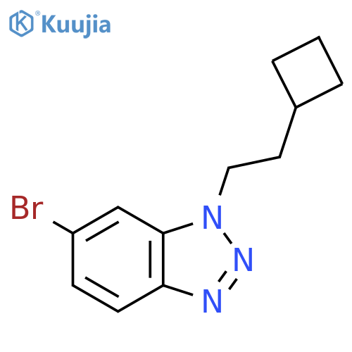 6-bromo-1-(2-cyclobutylethyl)-1H-1,2,3-benzotriazole structure