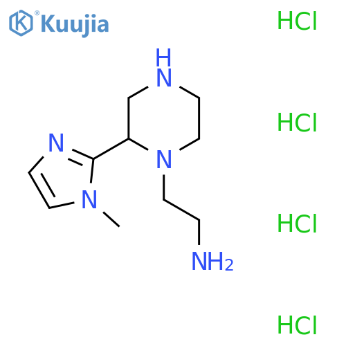 2-[2-(1-Methylimidazol-2-yl)piperazin-1-yl]ethanamine;tetrahydrochloride structure