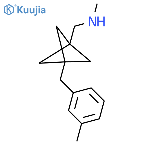Methyl({3-[(3-methylphenyl)methyl]bicyclo[1.1.1]pentan-1-yl}methyl)amine structure