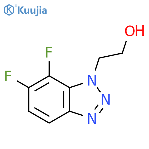 2-(6,7-difluoro-1H-1,2,3-benzotriazol-1-yl)ethan-1-ol structure