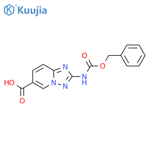 2-(Phenylmethoxycarbonylamino)-[1,2,4]triazolo[1,5-a]pyridine-6-carboxylic acid structure