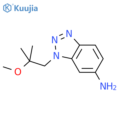 1-(2-methoxy-2-methylpropyl)-1H-1,2,3-benzotriazol-6-amine structure