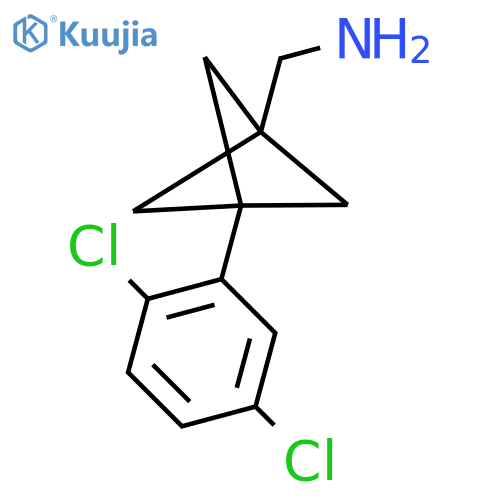 [3-(2,5-Dichlorophenyl)-1-bicyclo[1.1.1]pentanyl]methanamine structure