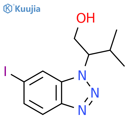 2-(6-iodo-1H-1,2,3-benzotriazol-1-yl)-3-methylbutan-1-ol structure