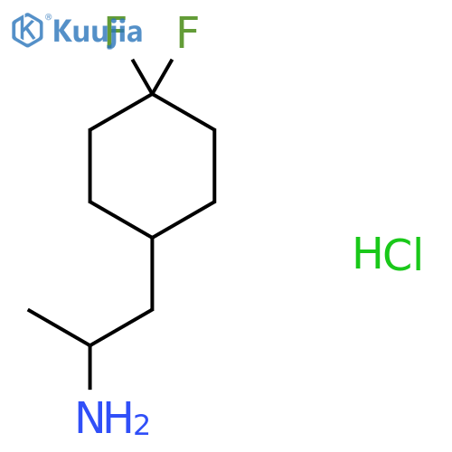 1-(4,4-Difluorocyclohexyl)propan-2-amine;hydrochloride structure