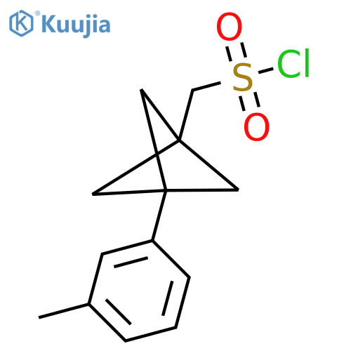 [3-(3-Methylphenyl)-1-bicyclo[1.1.1]pentanyl]methanesulfonyl chloride structure