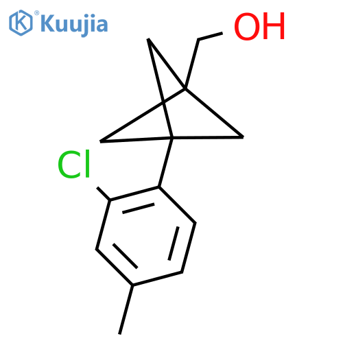 [3-(2-Chloro-4-methylphenyl)-1-bicyclo[1.1.1]pentanyl]methanol structure