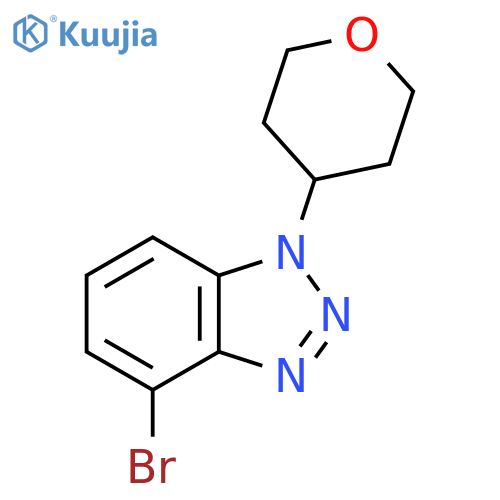 4-Bromo-1-(tetrahydro-2H-pyran-4-yl)-1H-benzo[d][1,2,3]triazole structure