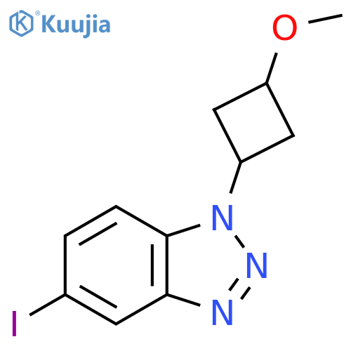 5-iodo-1-(3-methoxycyclobutyl)-1H-1,2,3-benzotriazole structure
