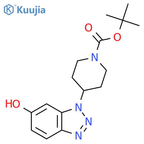 tert-butyl 4-(6-hydroxy-1H-1,2,3-benzotriazol-1-yl)piperidine-1-carboxylate structure