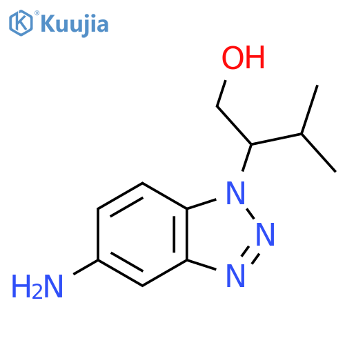 2-(5-amino-1H-1,2,3-benzotriazol-1-yl)-3-methylbutan-1-ol structure