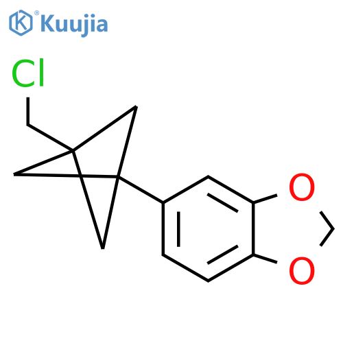 5-[3-(Chloromethyl)-1-bicyclo[1.1.1]pentanyl]-1,3-benzodioxole structure