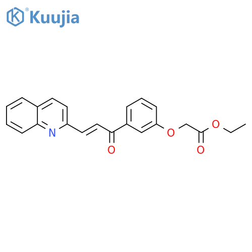Ethyl 2-[3-[(E)-3-quinolin-2-ylprop-2-enoyl]phenoxy]acetate structure