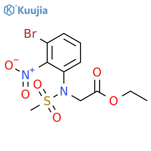 Glycine, N-(3-bromo-2-nitrophenyl)-N-(methylsulfonyl)-, ethyl ester structure