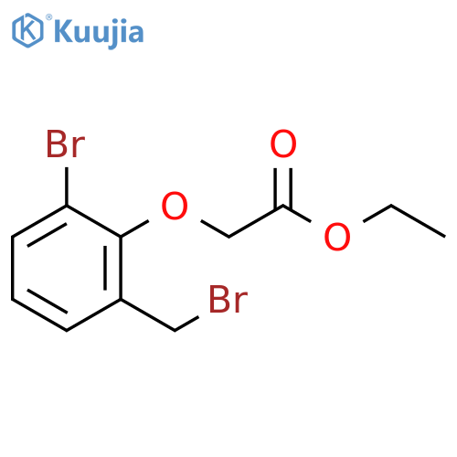 Ethyl 2-[2-bromo-6-(bromomethyl)phenoxy]acetate structure