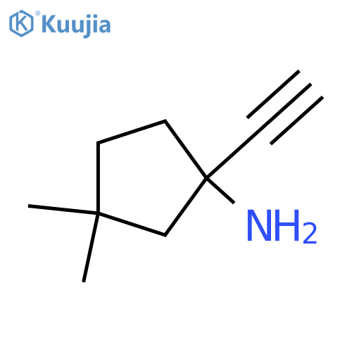 1-ethynyl-3,3-dimethylcyclopentan-1-amine structure