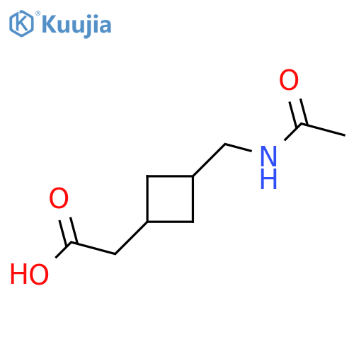 2-[3-(Acetamidomethyl)cyclobutyl]acetic acid structure
