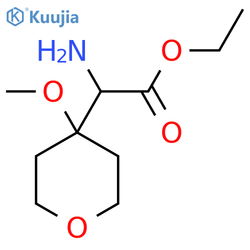Ethyl 2-amino-2-(4-methoxyoxan-4-yl)acetate structure