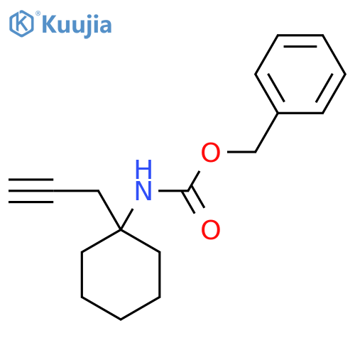 benzyl N-[1-(prop-2-yn-1-yl)cyclohexyl]carbamate structure