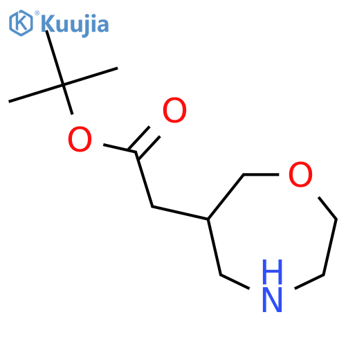 Tert-butyl 2-(1,4-oxazepan-6-yl)acetate structure