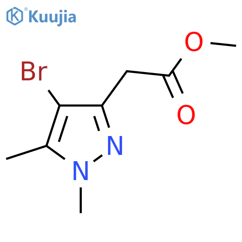 methyl 2-(4-bromo-1,5-dimethyl-1H-pyrazol-3-yl)acetate structure