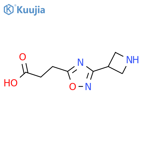 3-[3-(Azetidin-3-yl)-1,2,4-oxadiazol-5-yl]propanoic acid structure