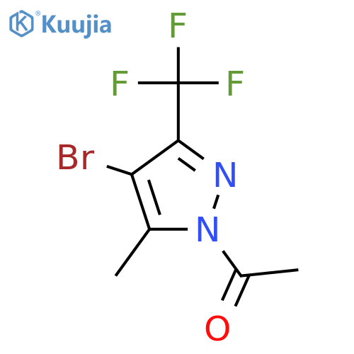 1-Acetyl-4-bromo-5(3)-methyl-3(5)-trifluoromethylpyrazole structure