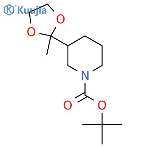Tert-butyl 3-(2-methyl-1,3-dioxolan-2-yl)piperidine-1-carboxylate structure