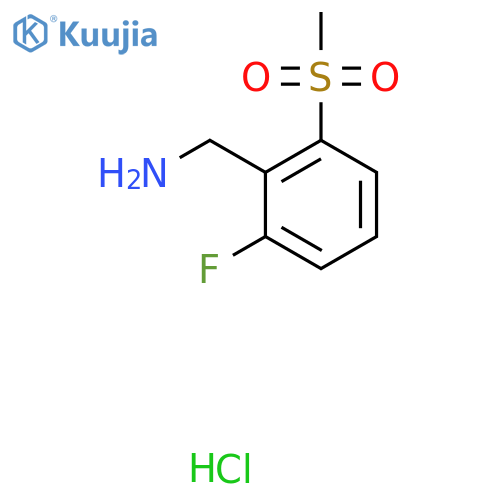 2-Fluoro-6-methanesulfonyl-benzylamine hydrochloride structure