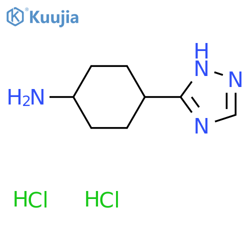 4-(1H-1,2,4-Triazol-5-yl)cyclohexan-1-amine;dihydrochloride structure