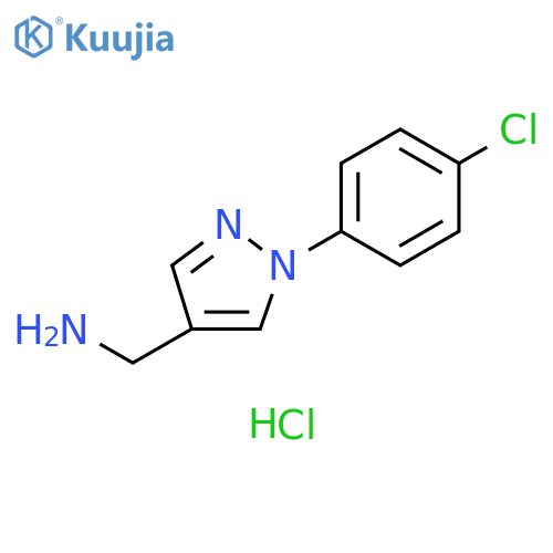1H-Pyrazole-4-methanamine, 1-(4-chlorophenyl)-, hydrochloride (1:1) structure