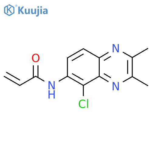 N-(5-chloro-2,3-dimethylquinoxalin-6-yl)prop-2-enamide structure