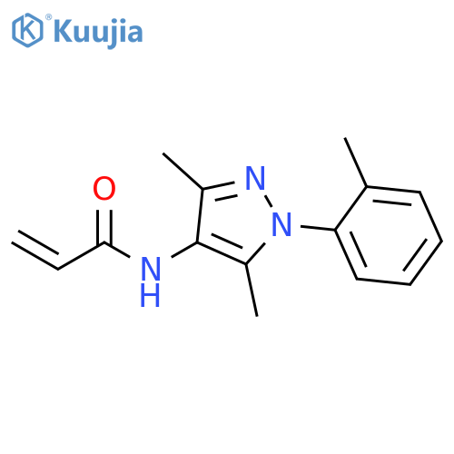 N-3,5-dimethyl-1-(2-methylphenyl)-1H-pyrazol-4-ylprop-2-enamide structure